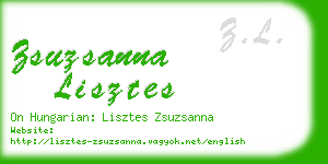 zsuzsanna lisztes business card